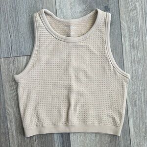 By Together Textured Beige Crop Top